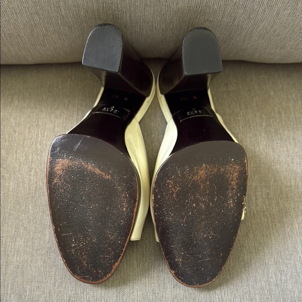 Gucci Women's Cream Embellished Slide Sandals - Picture 8 of 8